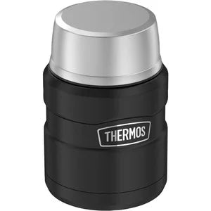 Black Stainless Steel Vacuum Insulated Food Jar With Spoon, 16 oz R88678