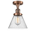 Antique Copper Cone Semi Flush Mount Light G20790
