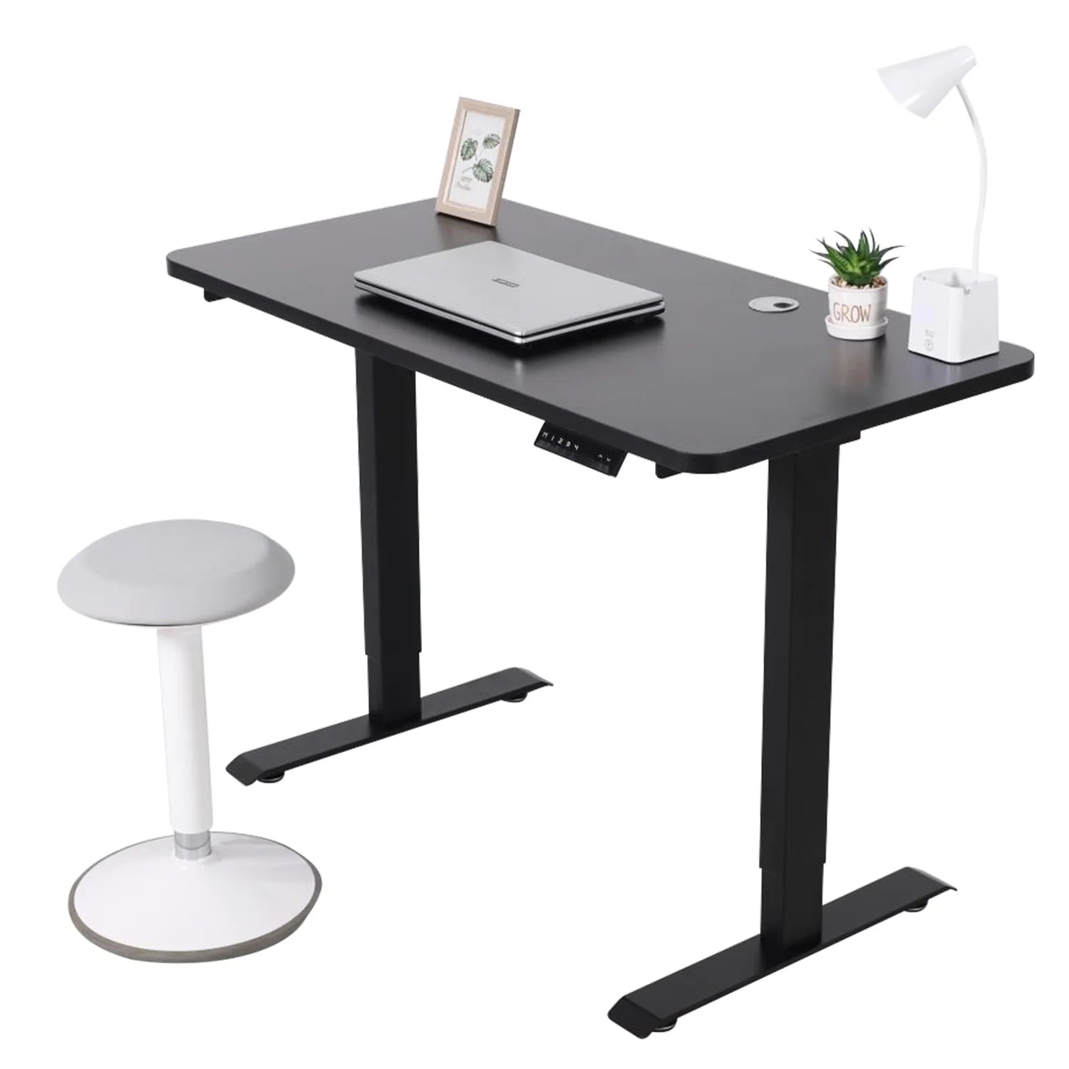 Black Electric Standing Desk Converter with 46 in. Top K7812