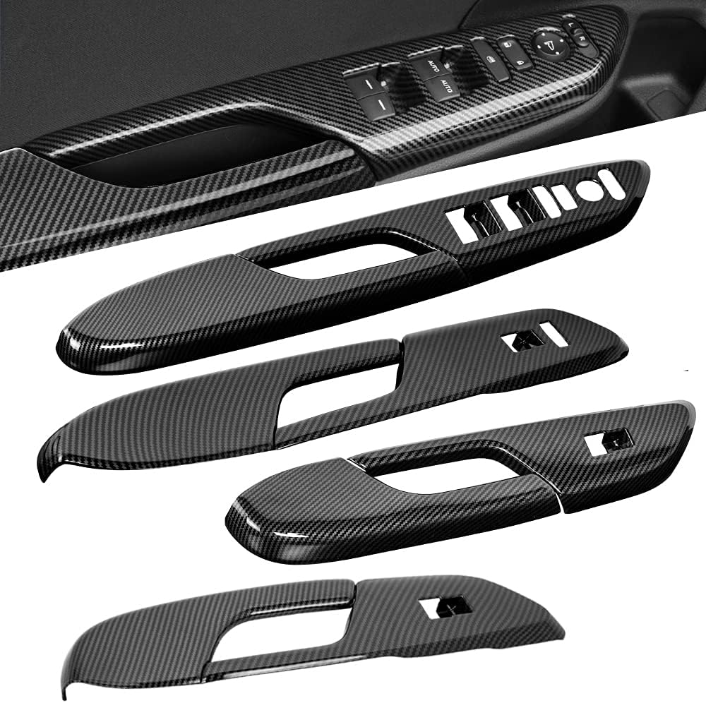 Carbon Fiber Print Armrest Panel Cover Trim for Civic Hatchback 2016-2020 K23506