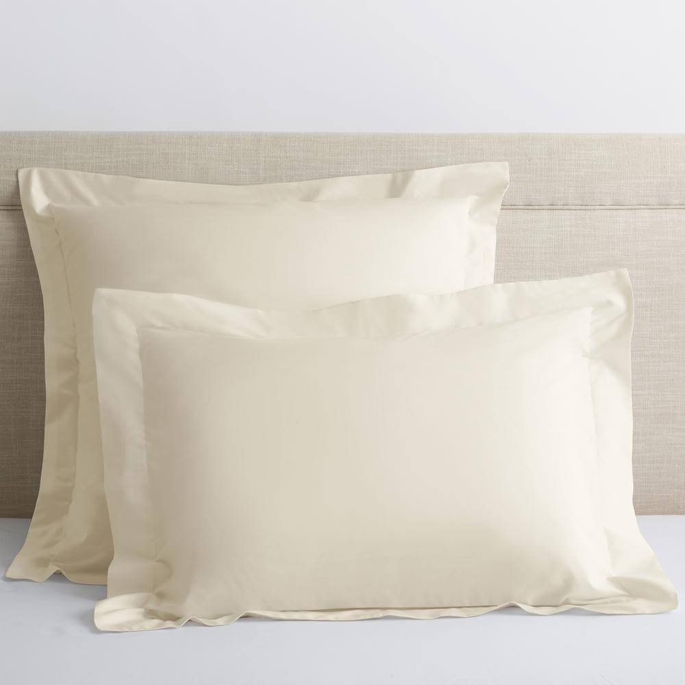 Organic Ivory 300-Thread Count Cotton Percale King Sham K77089