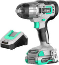 Cordless Impact Wrench 20V, 1/2 inch, 2.0Ah Li-ion Battery, 300 Nm, Compact Electric Wrench Set, Pack of 2 R797831