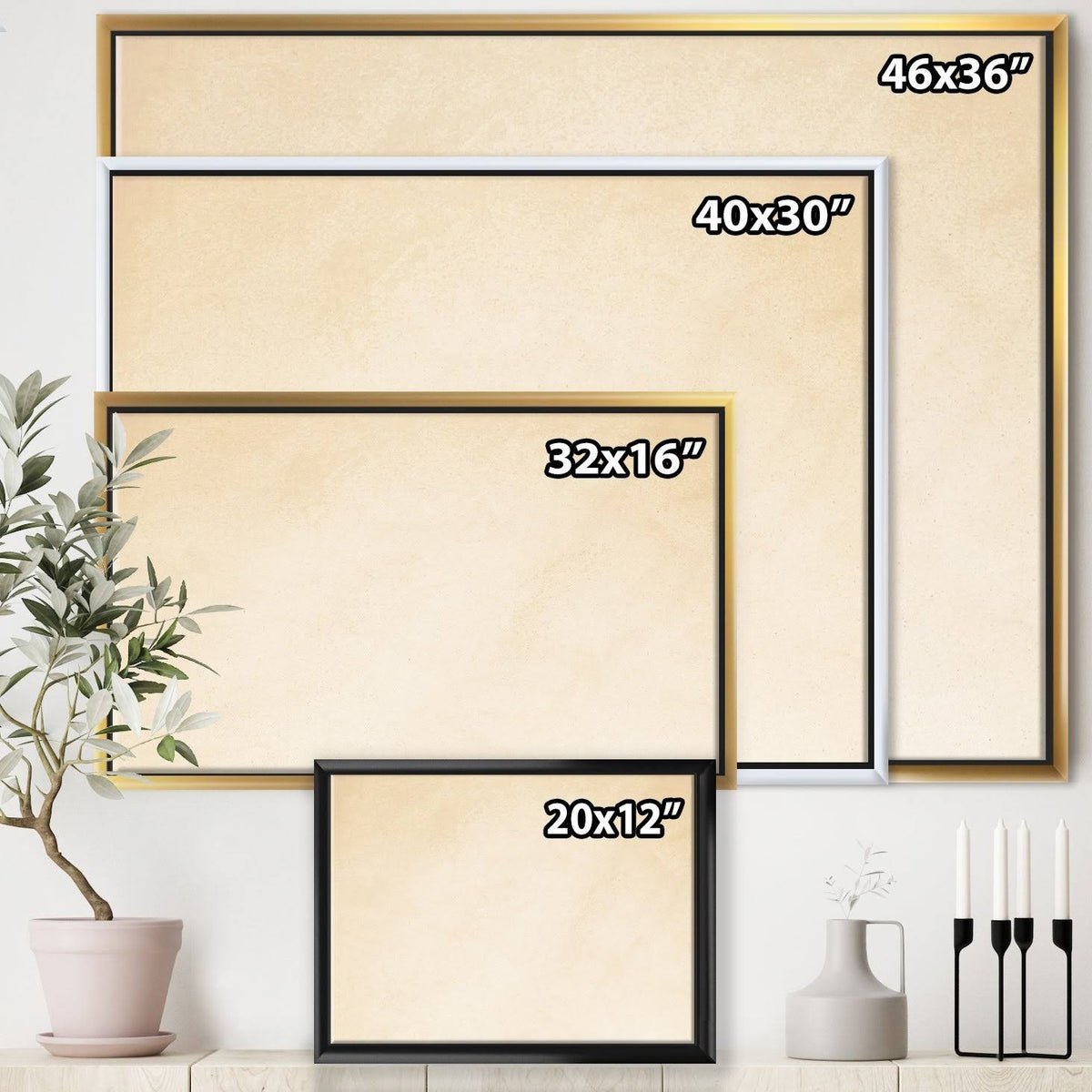 Grey Framed Canvas Z778