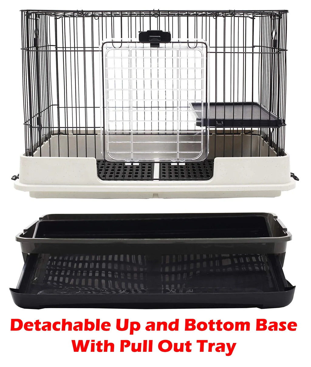 X-Large 43” 4-Story Indoor/Outdoor Rabbit Guinea Pig Hutch Cage with Washable Tray I464