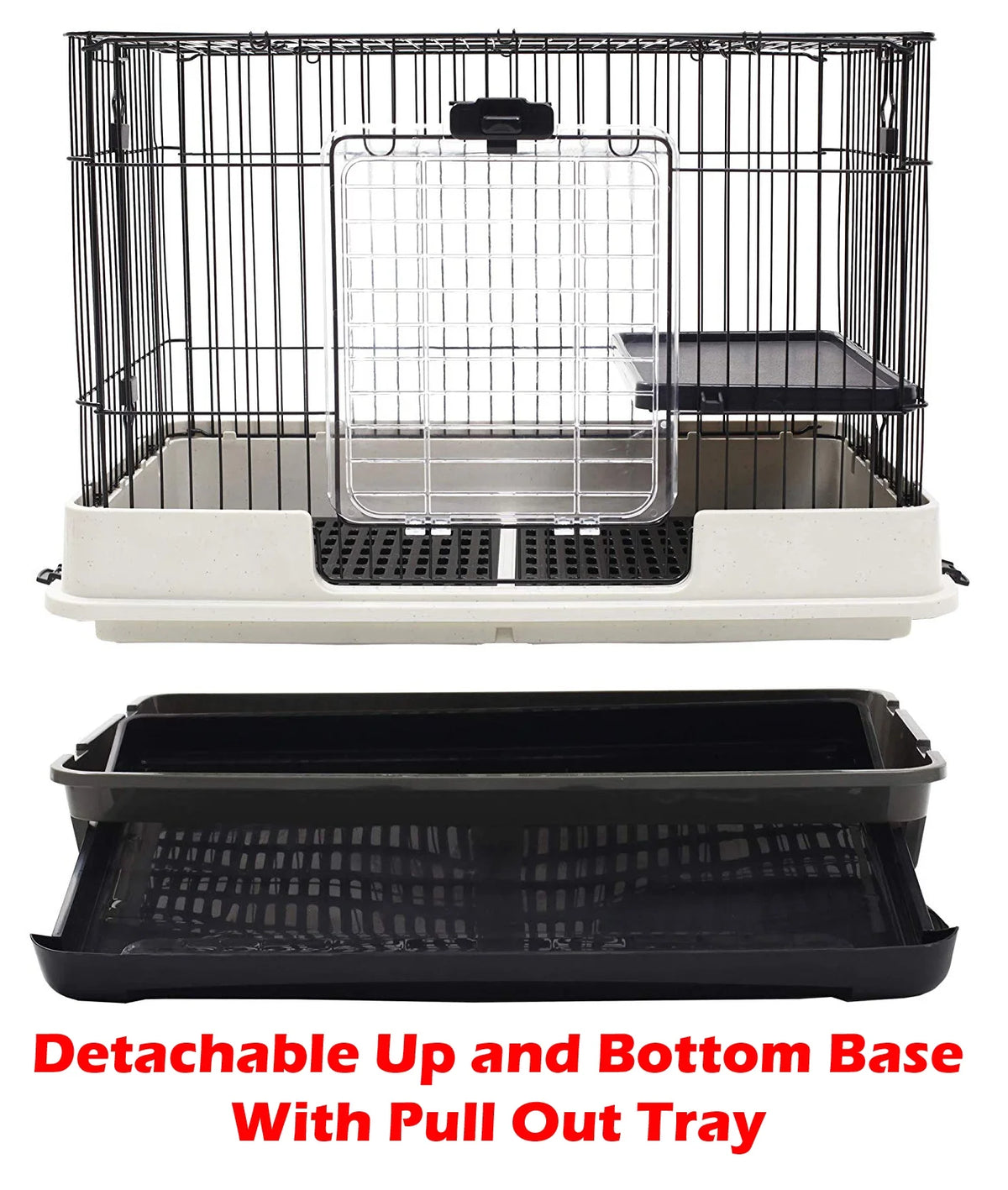 X-Large 43” 4-Story Indoor/Outdoor Rabbit Guinea Pig Hutch Cage with Washable Tray I464