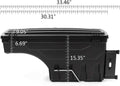 Truck Bed Storage Toolbox, Lockable Swing Case, Black, 2Pcs U665