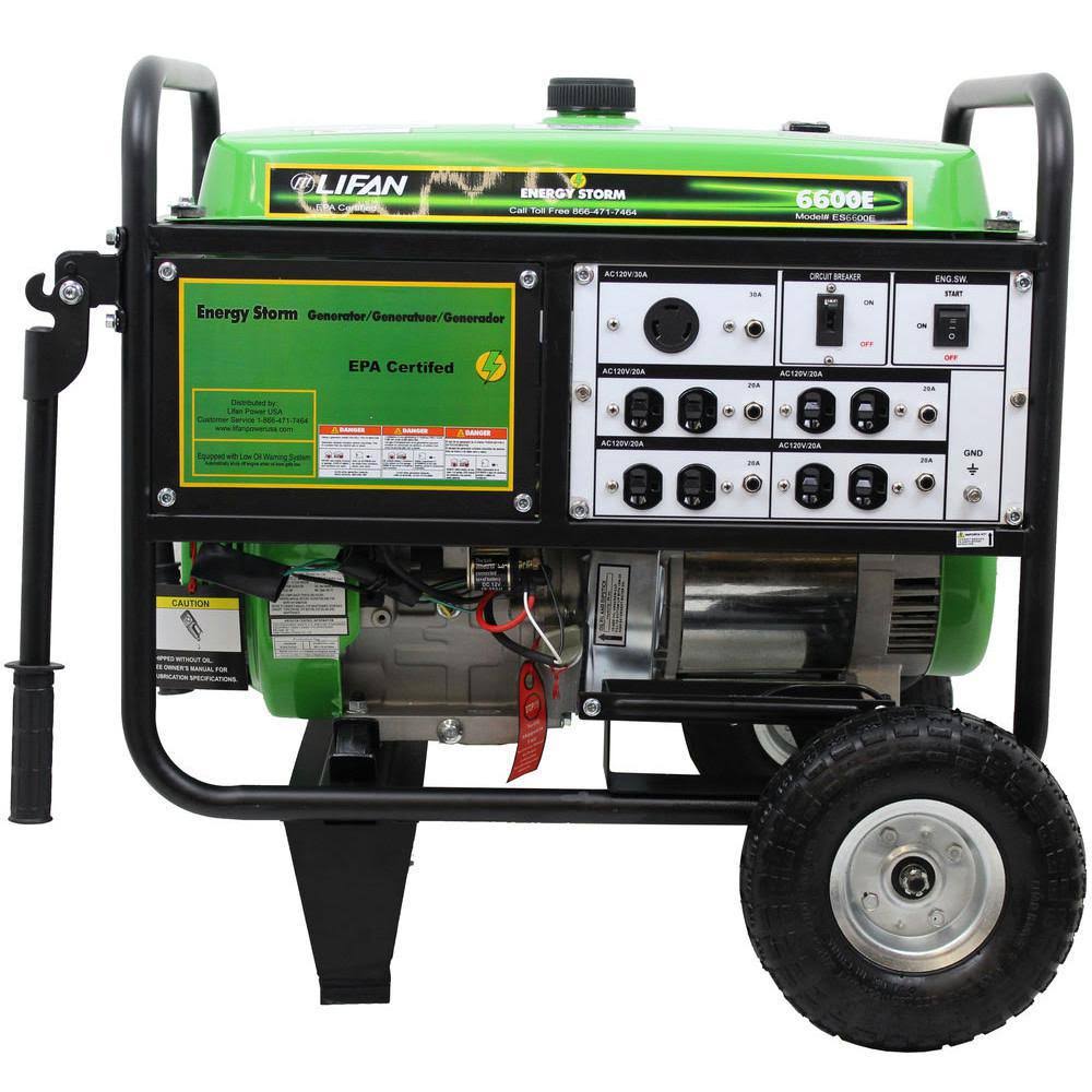 6,600w Gasoline Powered Electric Start Portable Generator F78080