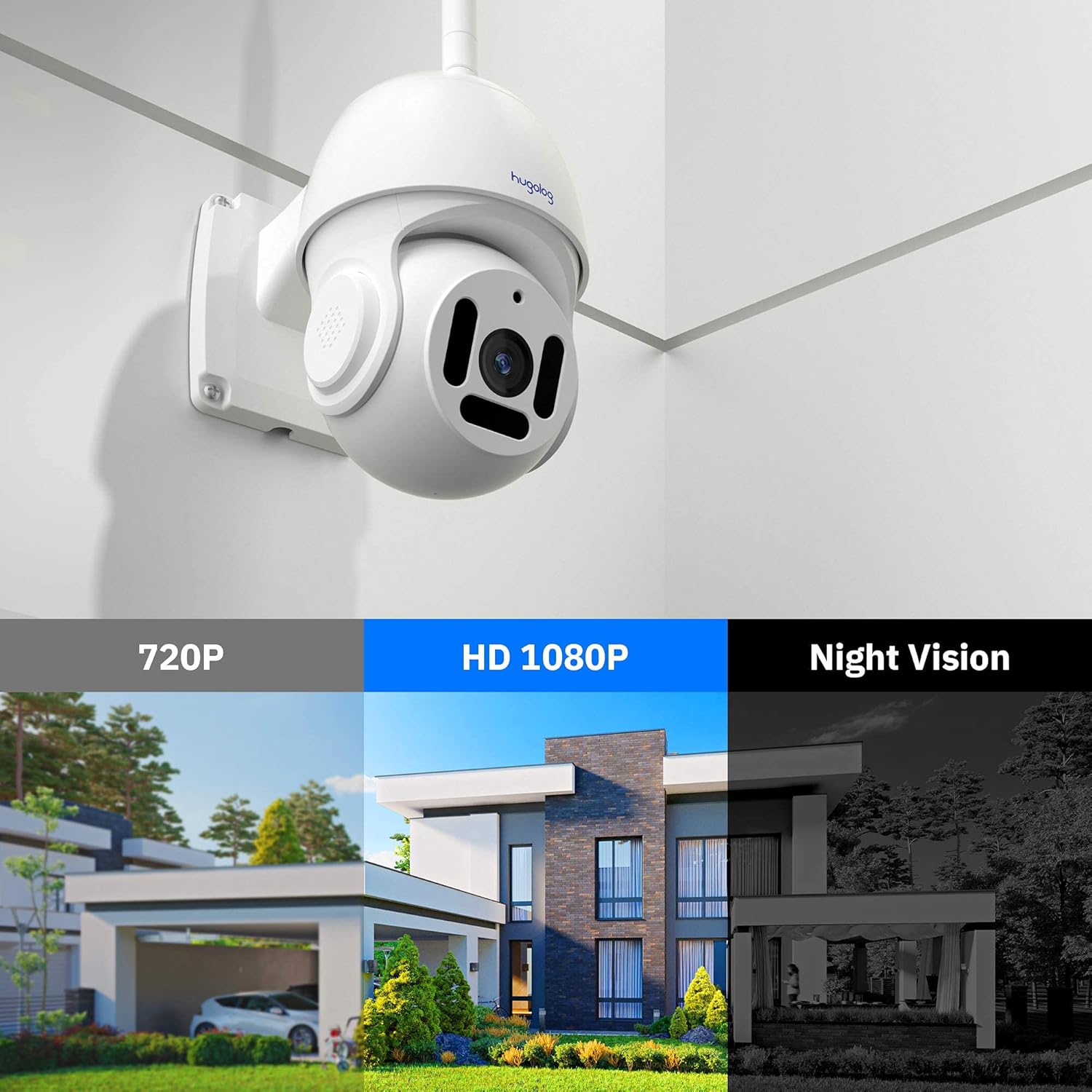 Outdoor PT WiFi Security Camera 1080P HD Waterproof with Motion Detection B82235
