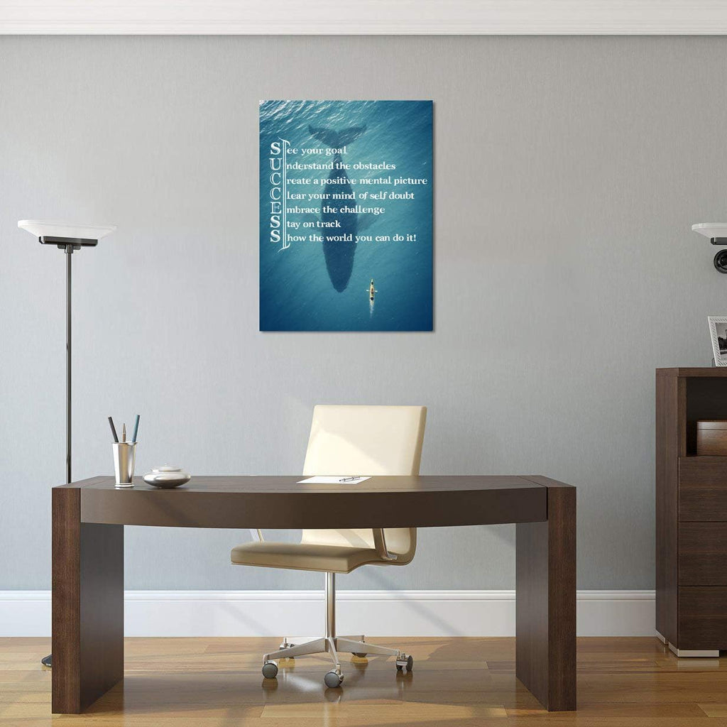 Large Inspirational Canvas Prints with Black Floater Frame J39210