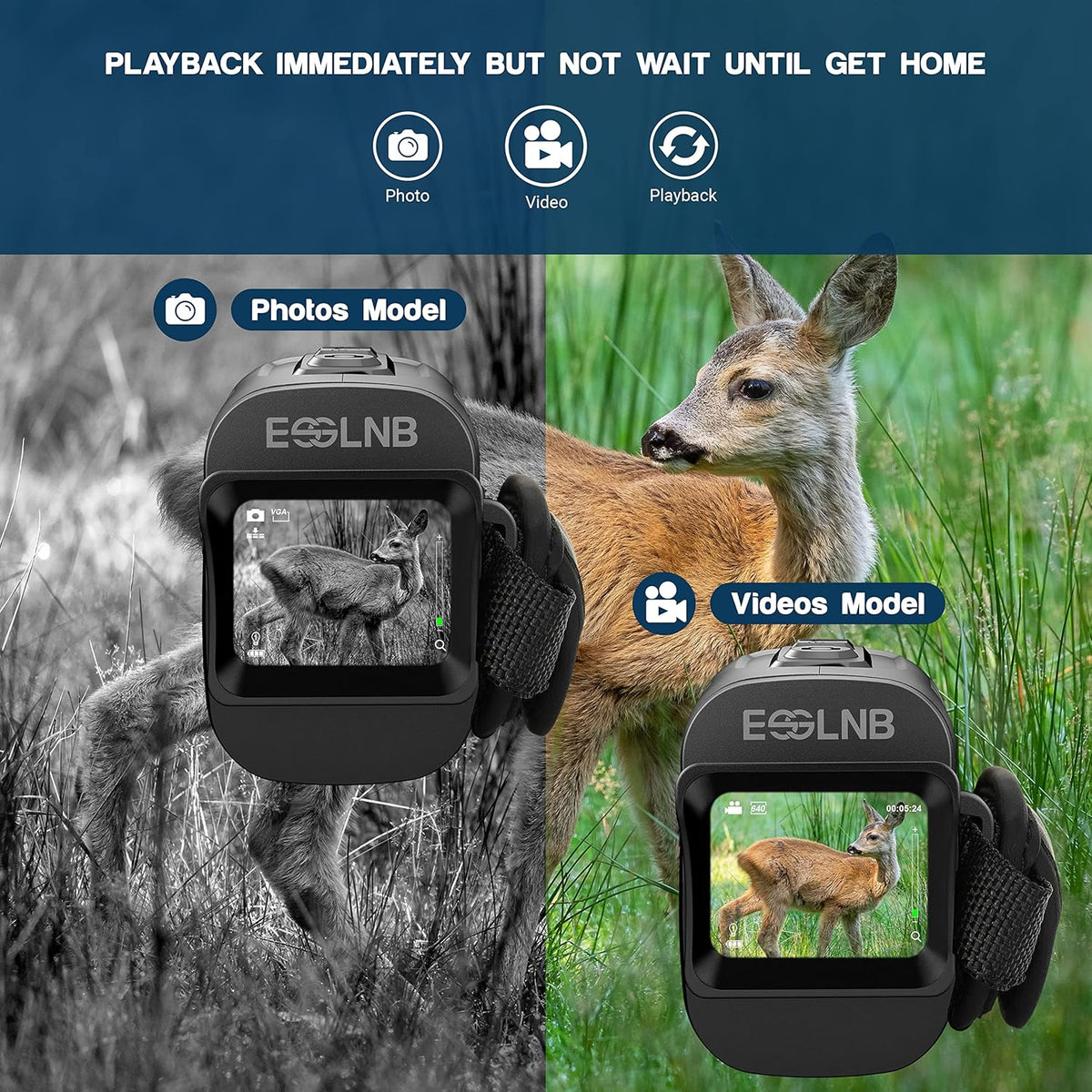 Night Vision Monocular 4X Infrared 960P with 32G TF Card Y444409