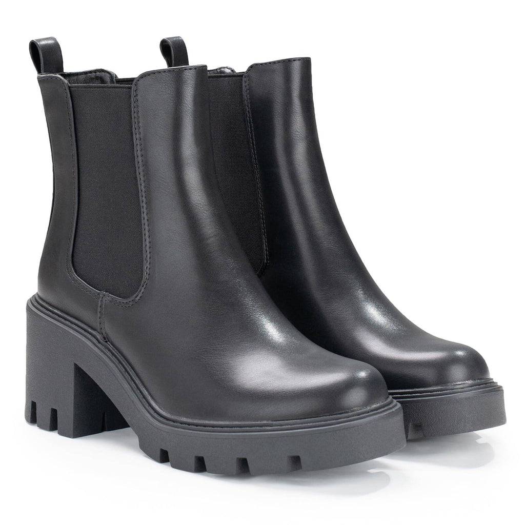 Black Chunky Platform Chelsea Boots O795697