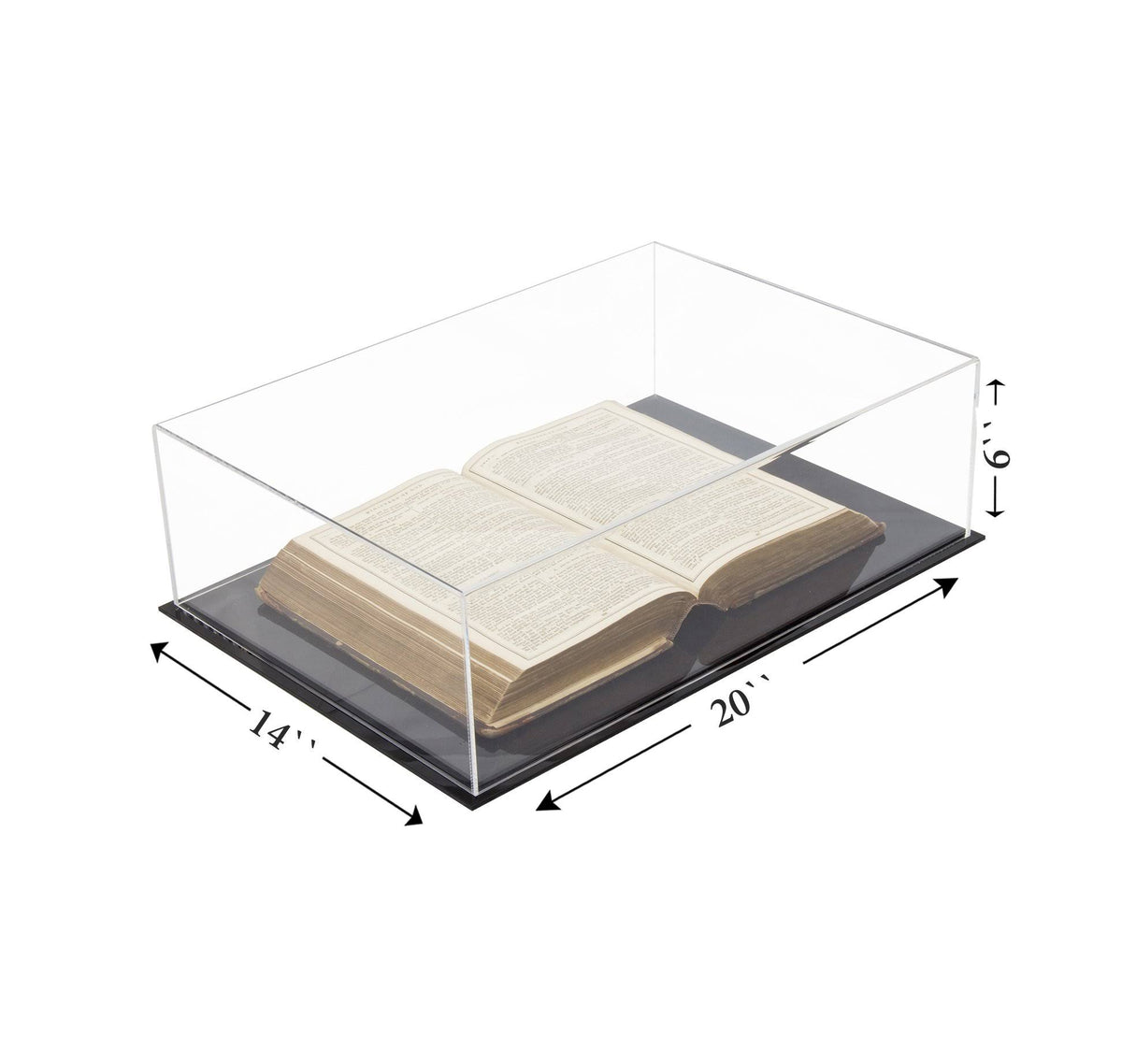 Clear Acrylic Book Display Case with Wall Mount I347025