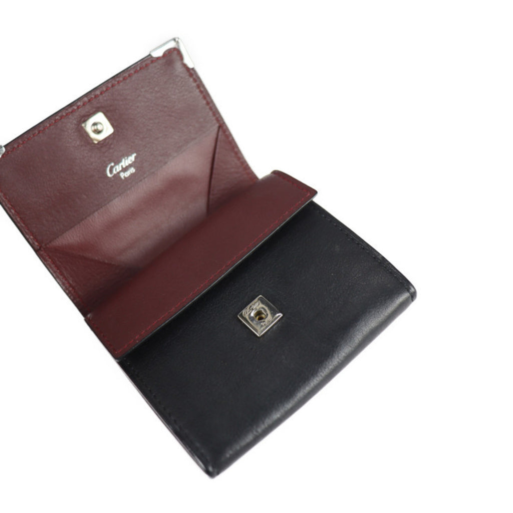 Black Leather Coin Case H1391