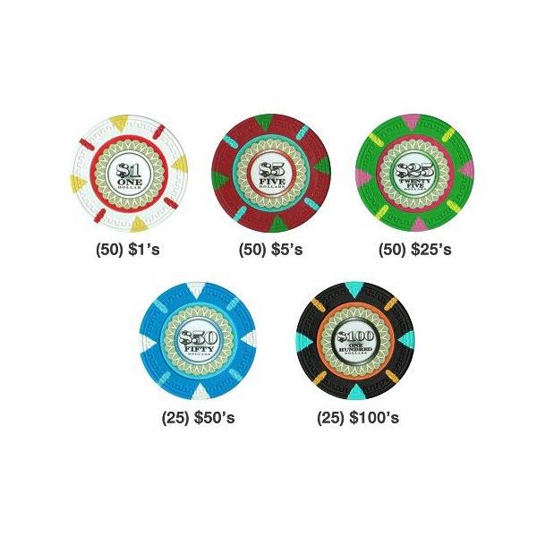 200ct Clay Gaming Chip Set in Carousel C26522