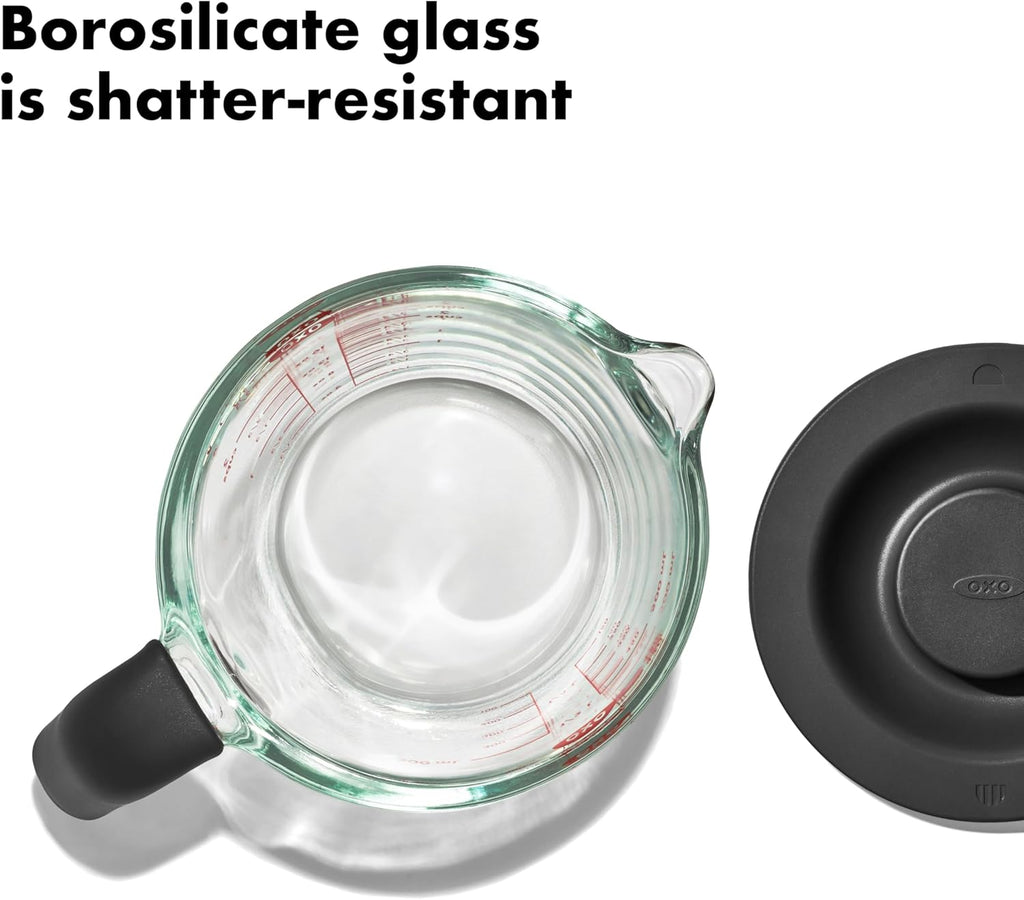 2 Cup Glass Measuring Cup With Lid W5771