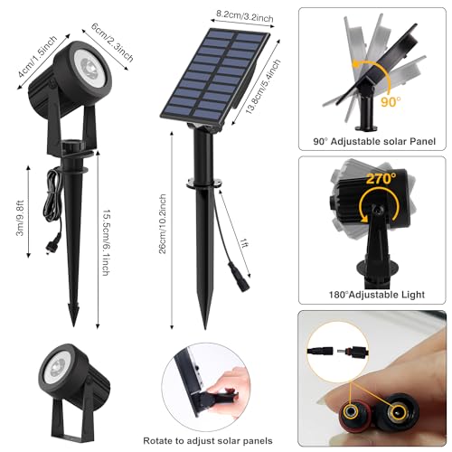 Cold White Solar Spot Lights IP65 Waterproof Landscape Light L466