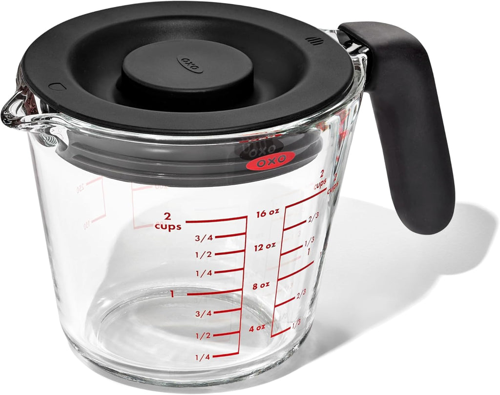 2 Cup Glass Measuring Cup With Lid W5771