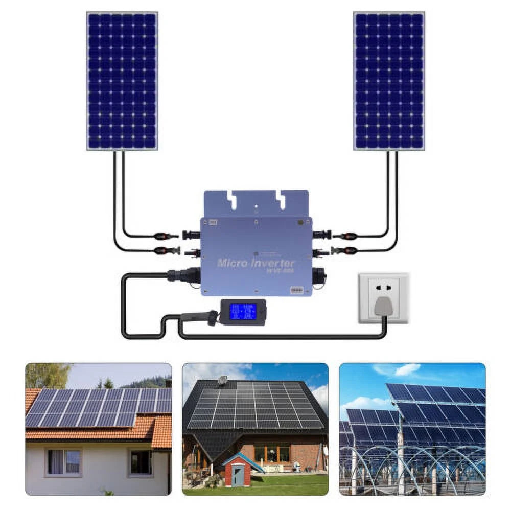 600W 110V Solar Micro Inverter Grid Tie MPPT Pure Sine Wave Waterproof D995