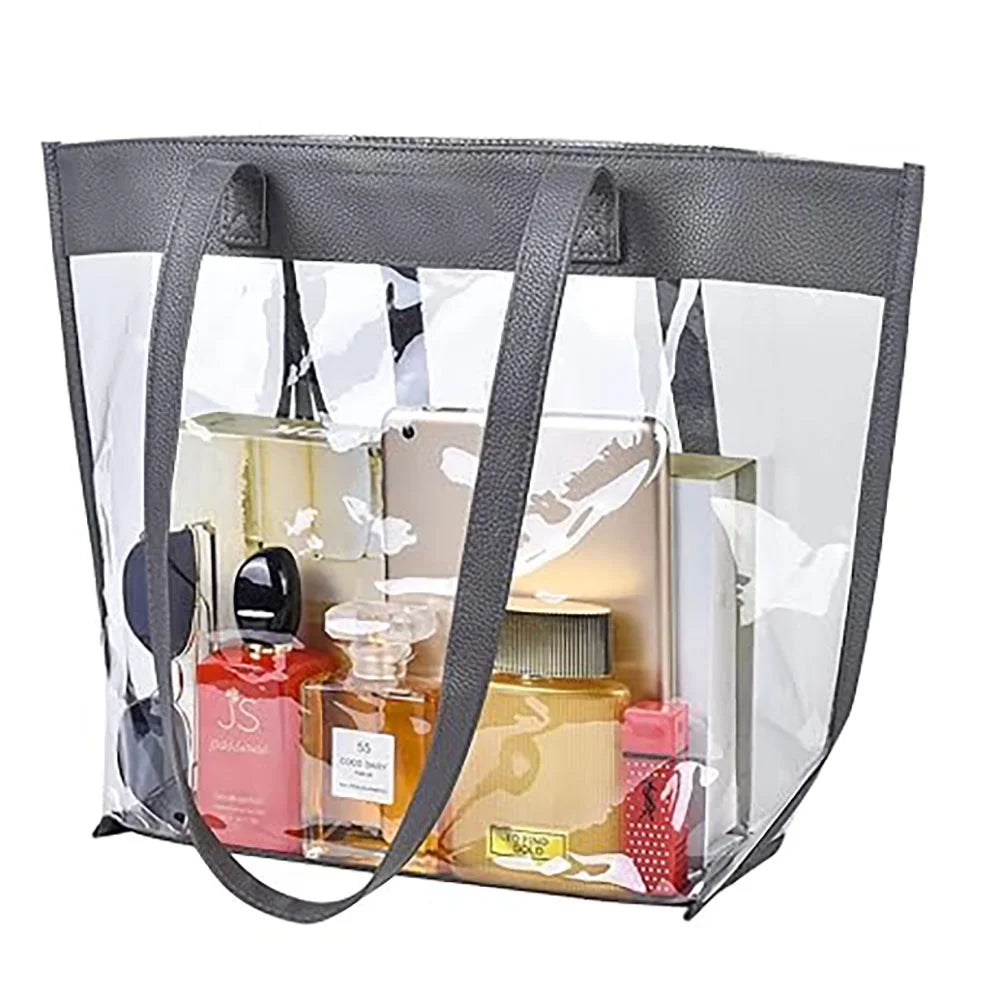 Clear Tote Bags with Magnetic Buckle Closure (1pc) S6678