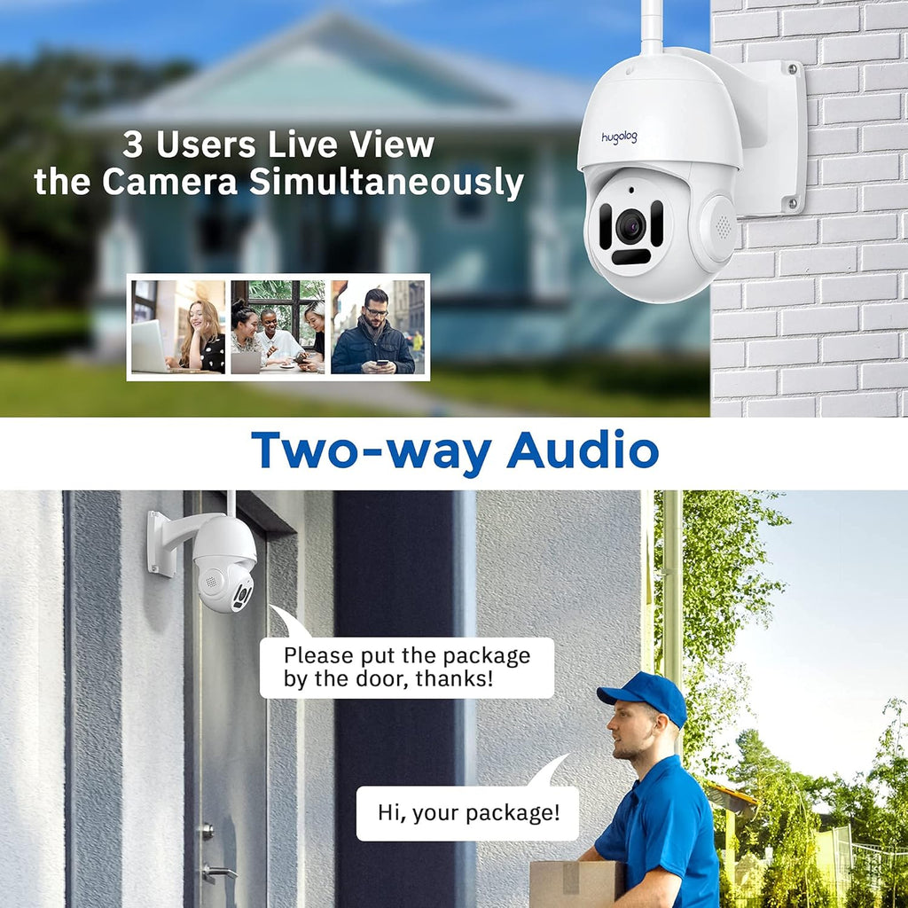 Outdoor PT WiFi Security Camera 1080P HD Waterproof with Motion Detection B82235