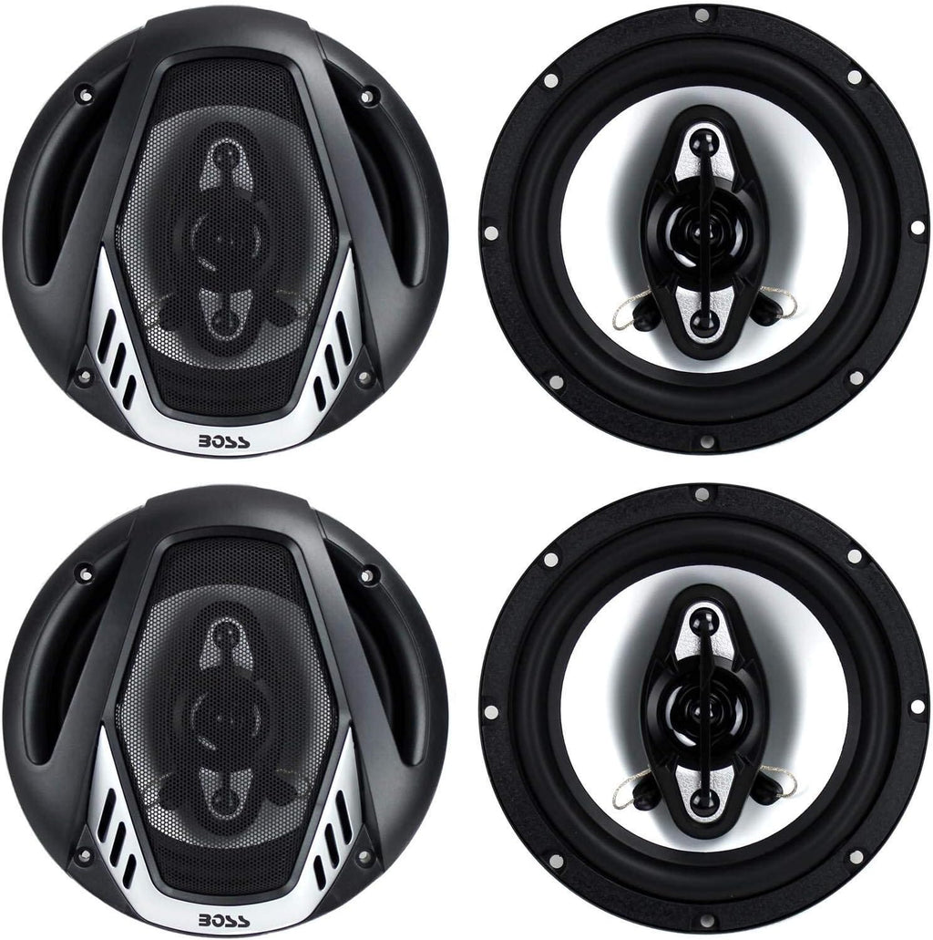 Onyx 6.5 Inch 400 Watt 4-Way Car Audio Coaxial Speakers, 2 Pairs M319217