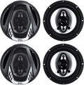 Onyx 6.5 Inch 400 Watt 4-Way Car Audio Coaxial Speakers, 2 Pairs M319217