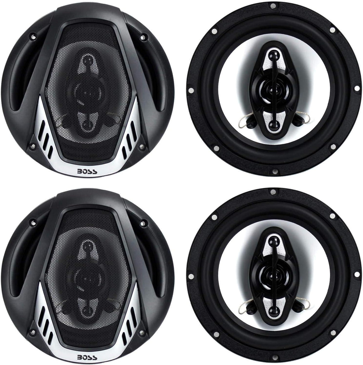 Onyx 6.5 Inch 400 Watt 4-Way Car Audio Coaxial Speakers, 2 Pairs M319217