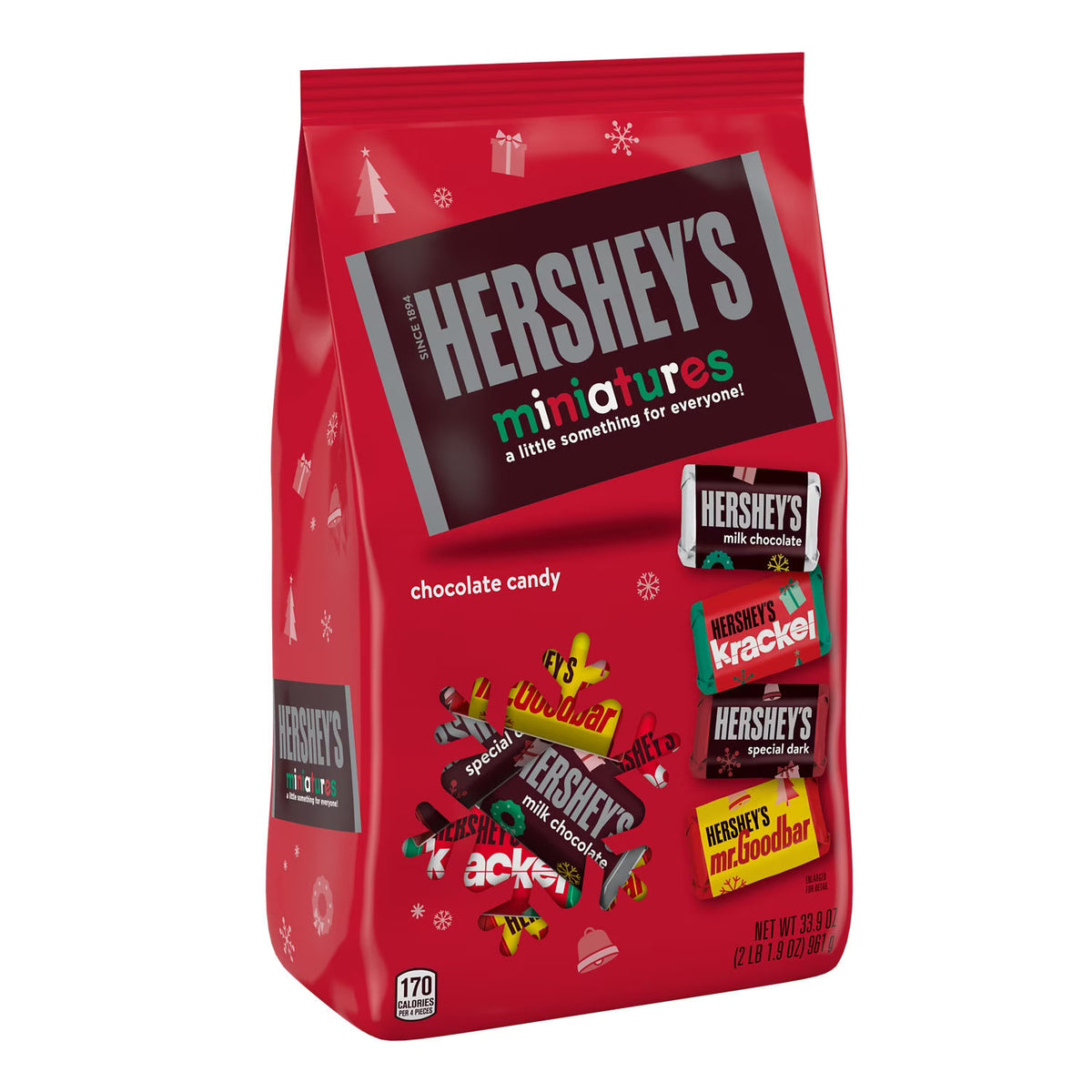 Assorted Chocolate Christmas Candy Bulk Bag 33.9 oz Y58316