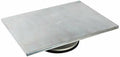 Aluminum Revolving Cake Decorating Stand Turntable and Base, 12 by 16-inch Rectangle, Metallic C9832