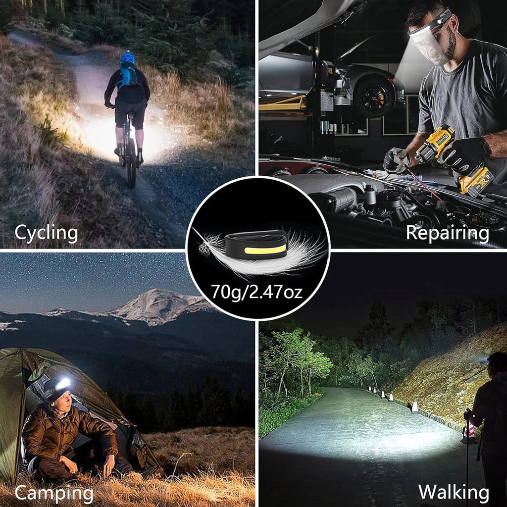 Rechargeable LED Headlamp 2 Pack with Motion Sensor C991