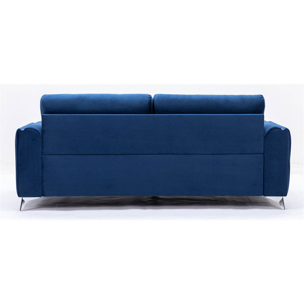 Blue Velvet Upholstered Wooden Frame Sofa M241680