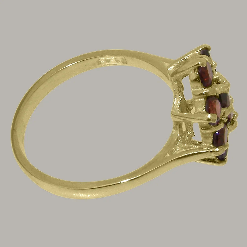 9k Yellow Gold Garnet Statement Ring P5035