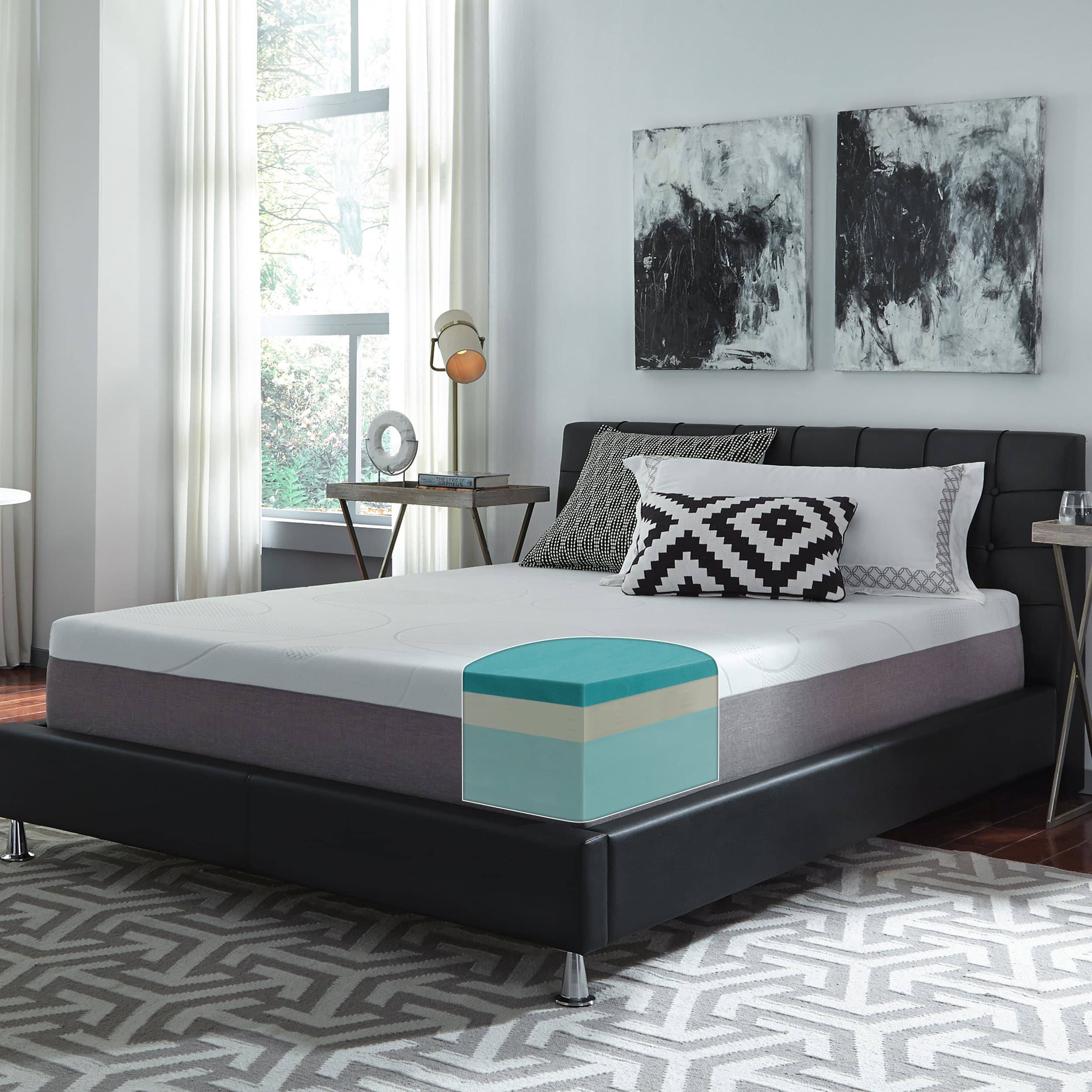 White 12-Inch Gel Memory Foam Mattress B79277