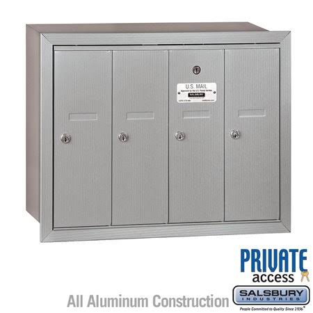 Recessed Bronze 4 Door Mailbox U175107