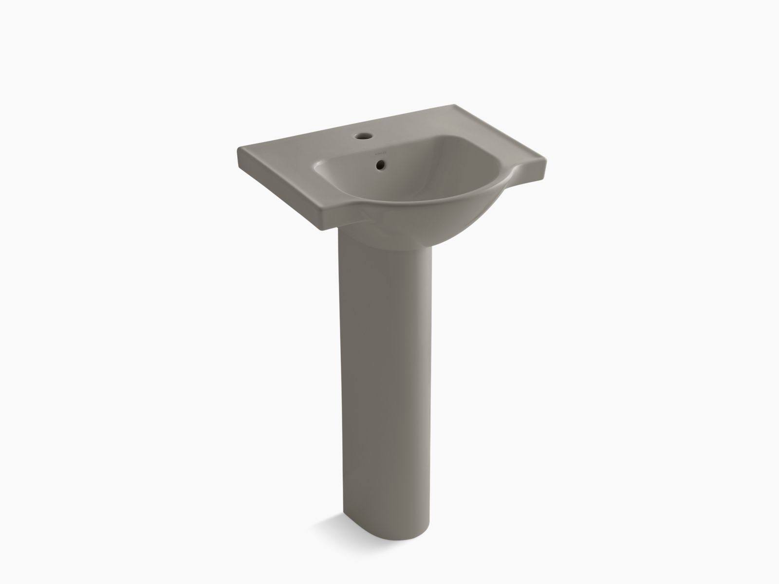 Cashmere Pedestal Bathroom Sink with Single Faucet Hole Q683597
