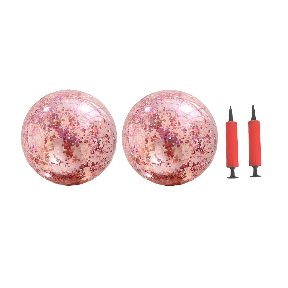 4 Pcs 40CM/60CM Glitter Ball and Pump Set K143