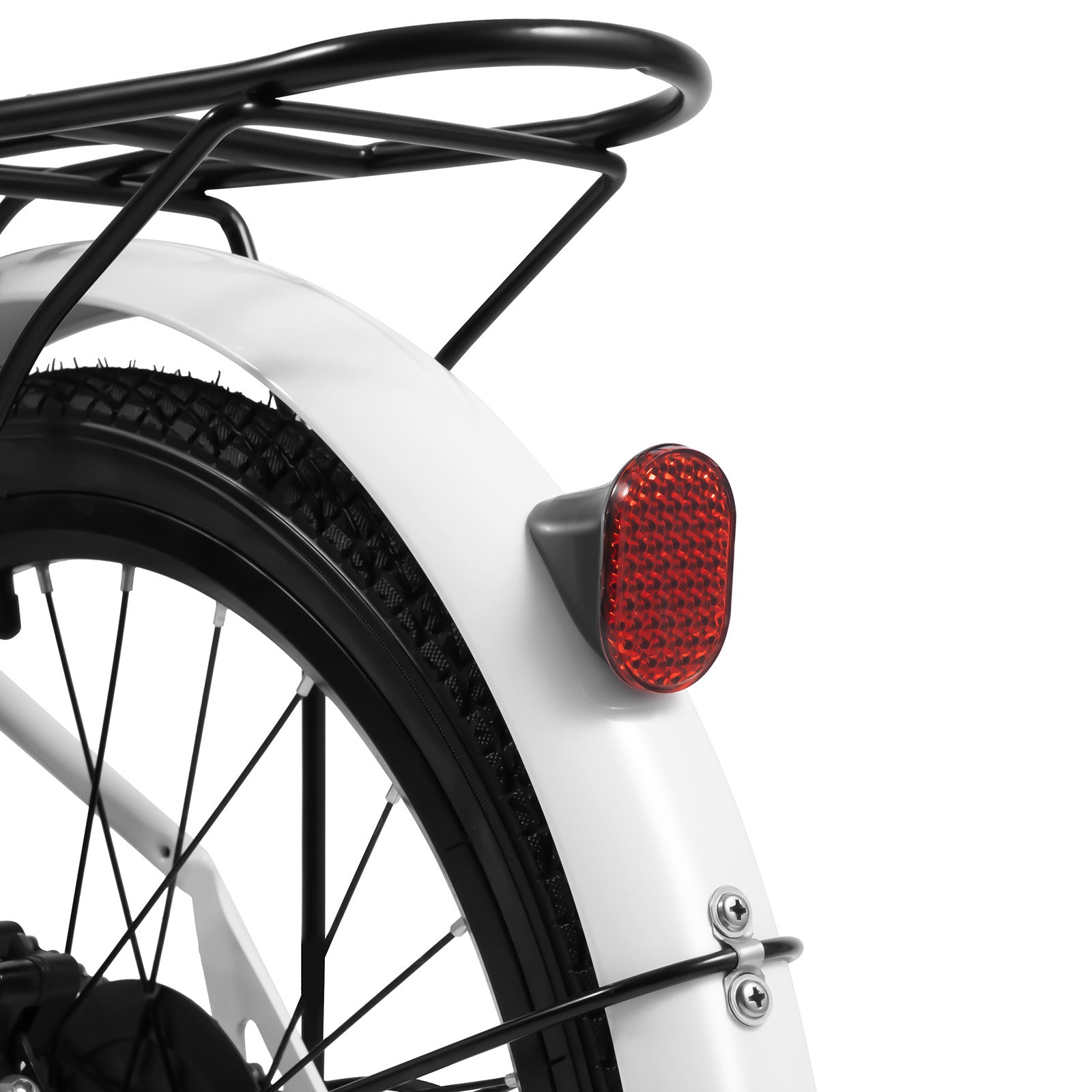 20 inch White Folding Bike with 7-Gear Disc Brakes Aluminum Alloy L131074