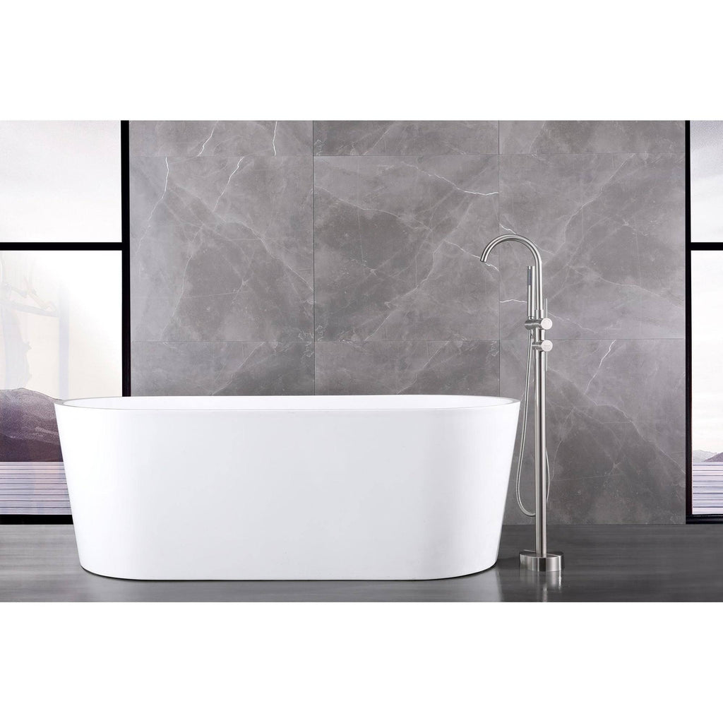 Silver Freestanding Tub Filler P61682