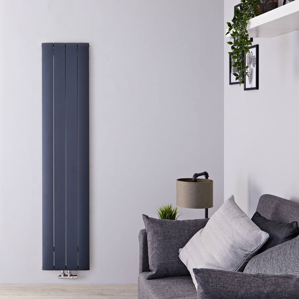 Anthracite Vertical Hot Water Radiator H33967