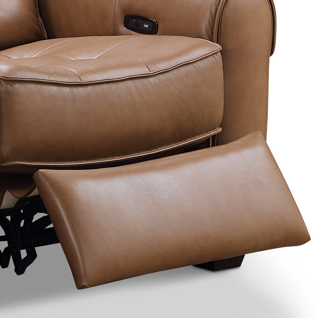 Camel Leather Power Reclining Armchair S312534