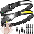 Rechargeable LED Headlamp 2 Pack with Motion Sensor C991