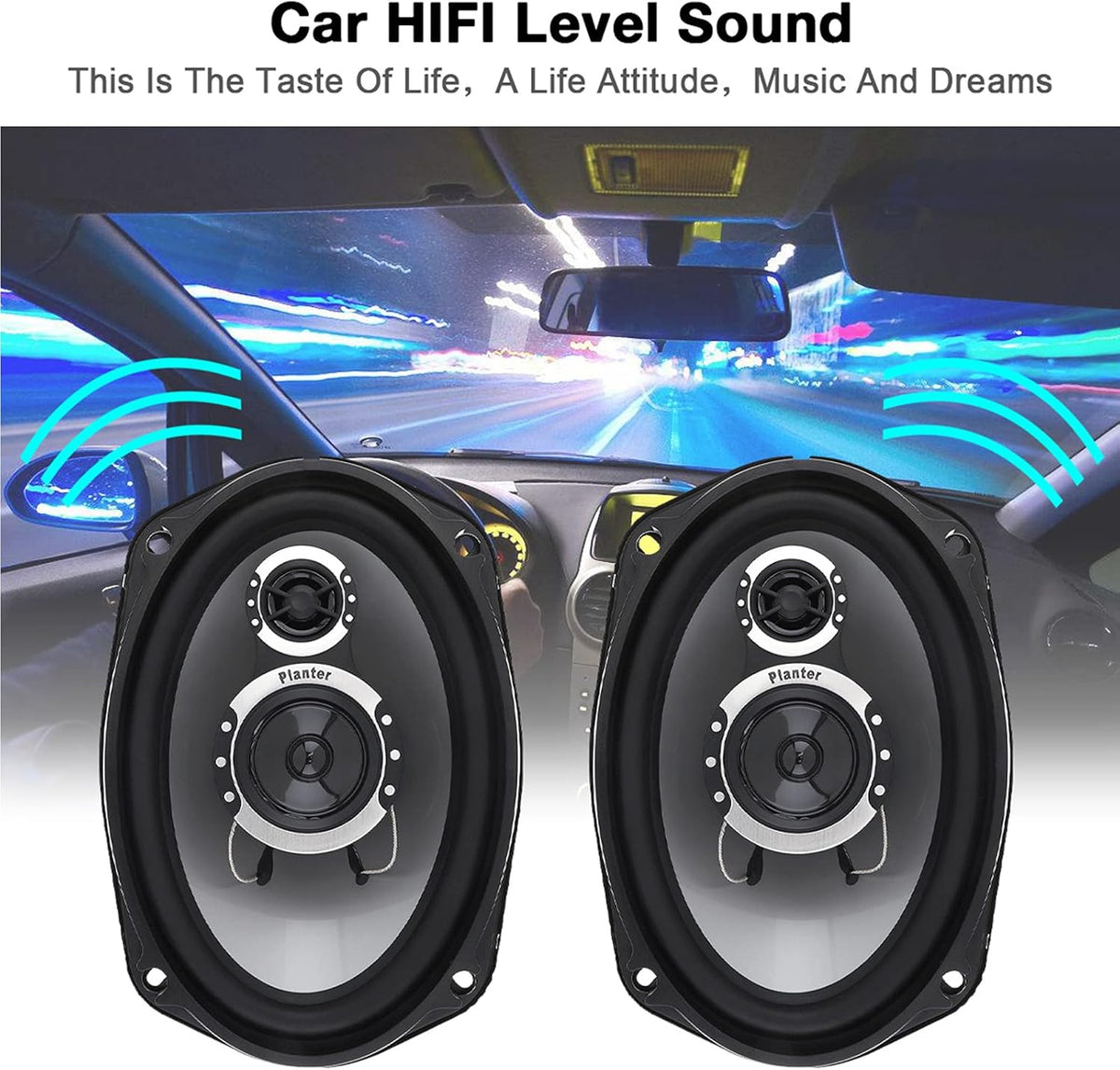 6''x 9'' 3-Way Coaxial Speakers (2 Pack) V163