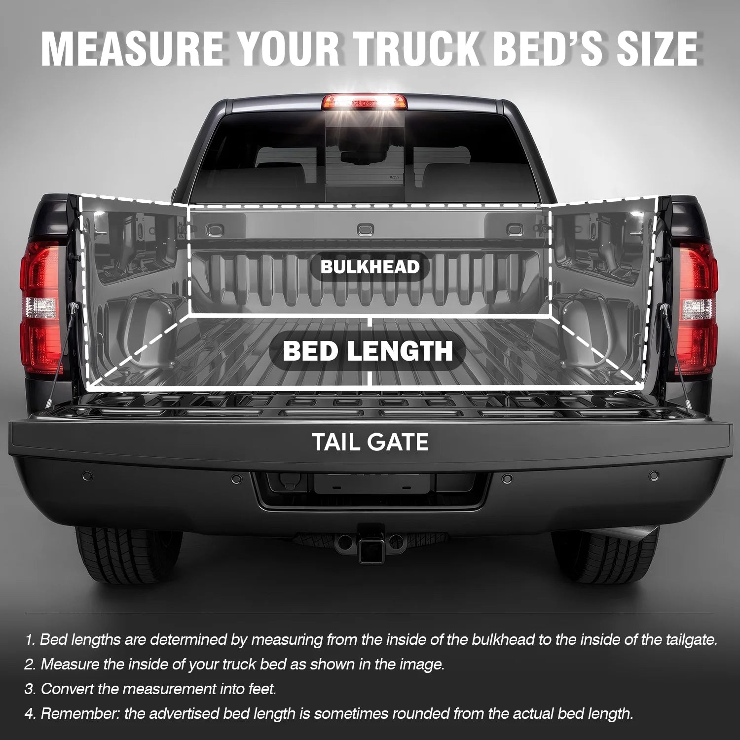 Hard Solid Tri-Fold Tonneau Cover for Chevy Silverado GMC Sierra 8Ft Long Bed O13866
