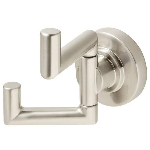 Brushed Nickel Double Robe Hook M966