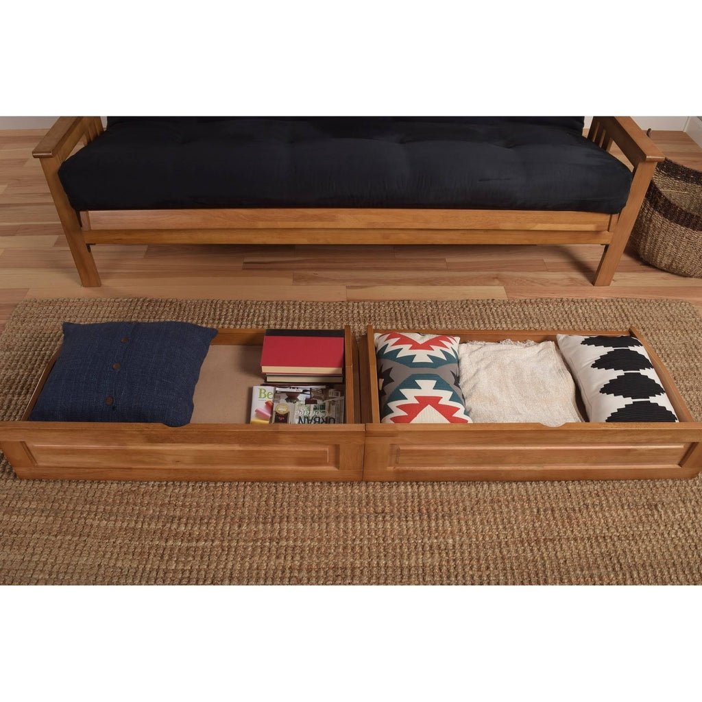 Espresso Full Size Futon Storage Drawers W62796