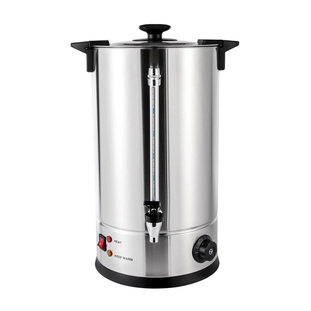 15L Stainless Steel Electric Tea Urn Hot Water Boiler 1400W X363
