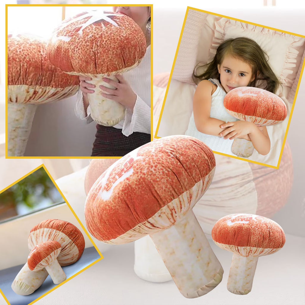 3D Mushroom Head Pillow Plush Toy U51022