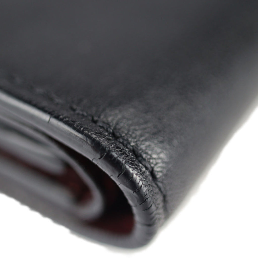 Black Leather Coin Case H1391