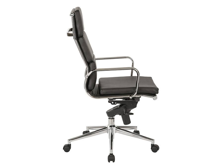 Black Bonded Leather High Back Chair Y71193