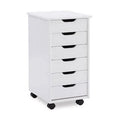 Six Drawer Roll Cart White H707
